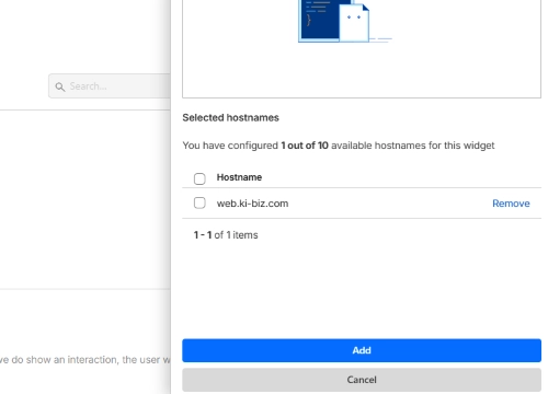 ホストネームを選択