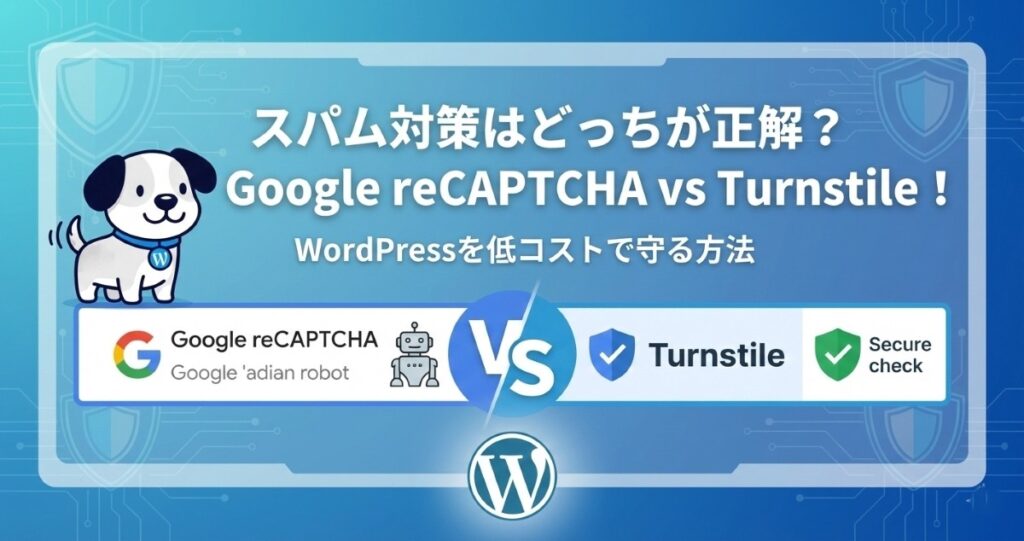 スパム対策はどっちが正解？Google reCAPTCHA vs Turnstile！WordPressを低コストで守る方法