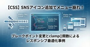 【CSS】SNSアイコン追加でメニュー崩れ！ブレークポイント変更とclamp()関数によるレスポンシブ最適化事例