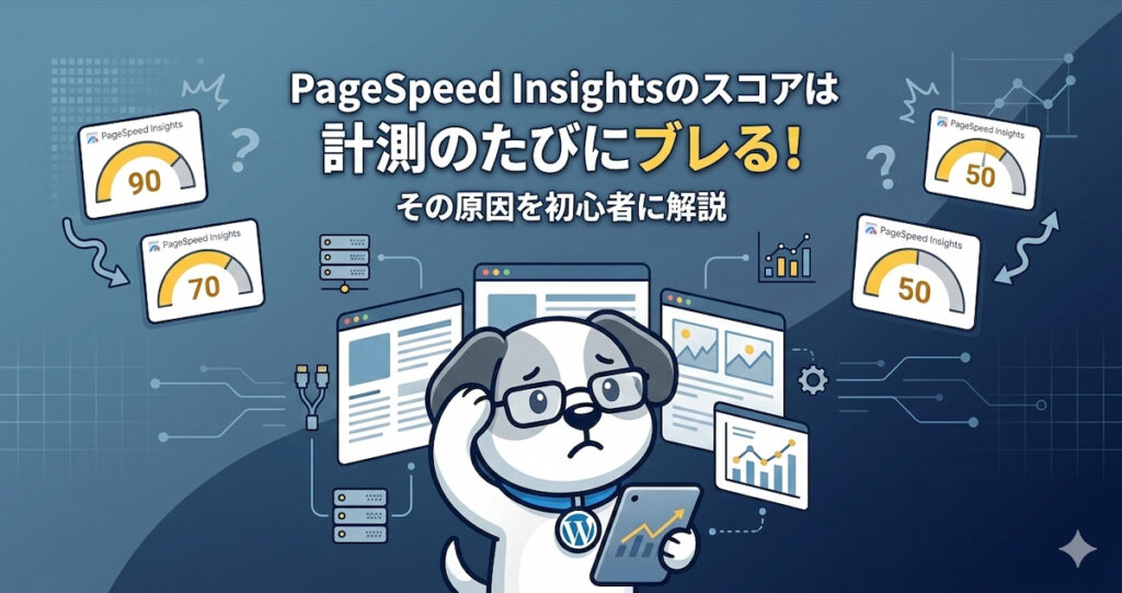 PageSpeed Insightsのスコアが計測のたびにブレる理由を解説する、まめすけ