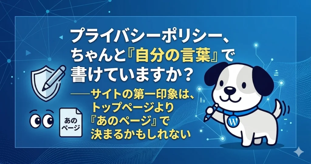 プライバシーポリシー、ちゃんと「自分の言葉」で書けていますか？